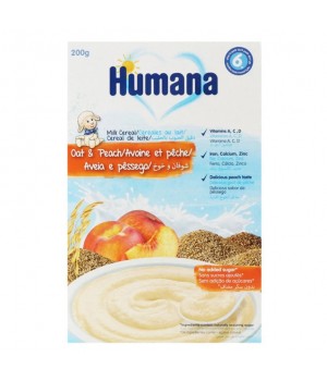 Молочна каша Humana вівсяна з персиком 200г (4031244003034)