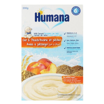 Молочная каша Humana овсяная с персиком 200г (4031244003034)