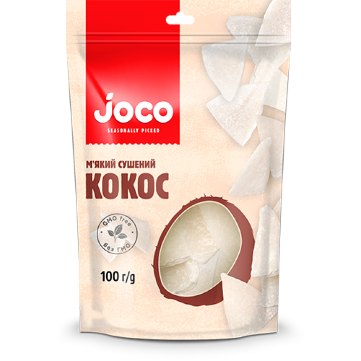 Кокос сушеный мягкий Joco, 100 г