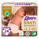 Подгузники Libero Touch Prema от 0 до 2,5 кг Размер 0, 24 шт. (7322541069999)
