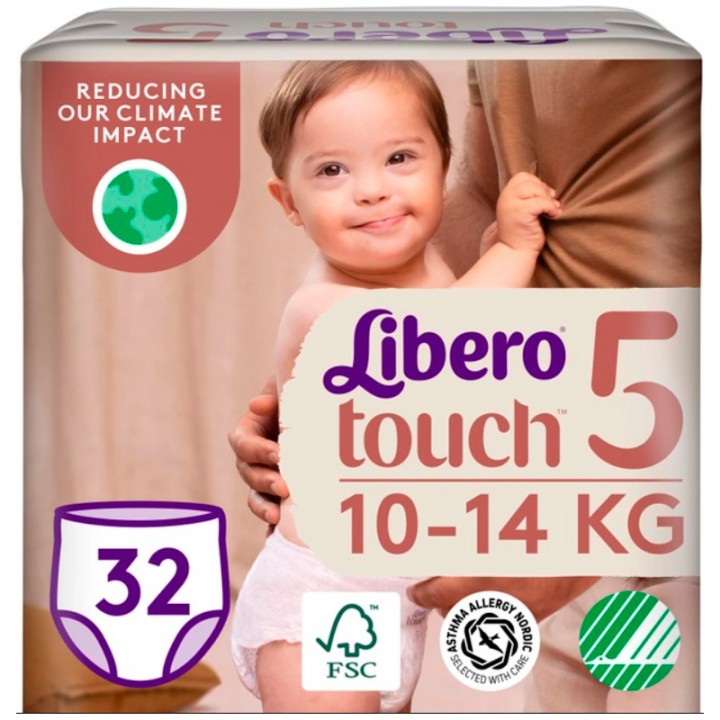 Підгузки-трусики Libero Touch Pants 10-14 кг Розмір 5, 32 шт (7322541739571)