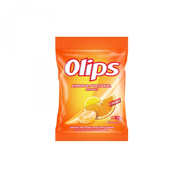  Конфеты леденцы Olips со вкусом лимона и апельсина 76г (8690515124104)