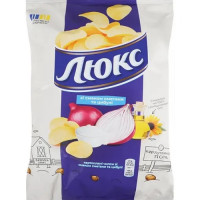 Чіпси Люкс зі смаком сметани та цибулі 125 г