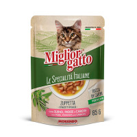 Morando Migliorgatto PROFESSIONAL Шматочки в соусі зі свининою, картоплею та морквою, 85 г