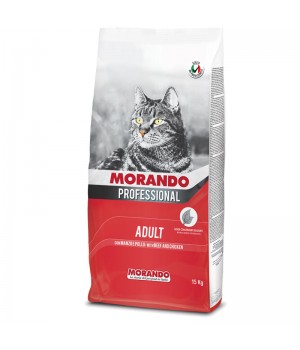 MORANDO PROFESSIONAL ADULT Повноцінний сухий корм для дорослих котів з яловичиною та куркою, 15кг (8007520105262)