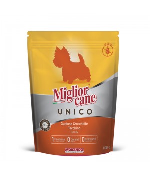 Сухий корм Migliorcane Unico Turkey з індичкою для дорослих собак дрібних порід 800 г (8007520024709)