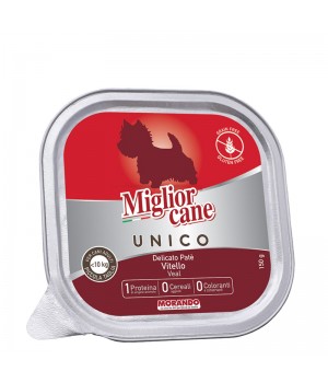 MИGLIORCANE UNICO ADULT MINI паштет с телятиной, 150 (8007520024426)
