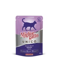 MIGLIORGATTO UNICO ADULT вологий корм з ягнятиною, 85г (8007520014328)