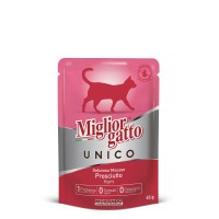 MIGLIORGATTO UNICO ADULT повноцінний вологий корм з прошутто, 85г (8007520014335)