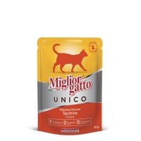 MIGLIORGATTO UNICO ADULT вологий корм з індичкою, 85г (8007520014359)