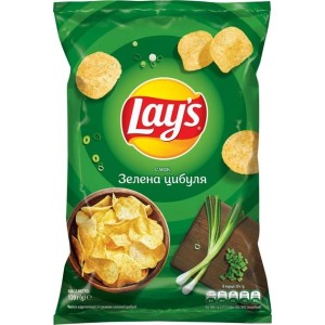 Чіпси картопляні Lay's зі смаком зеленої цибулі 120 г (4823063125499)