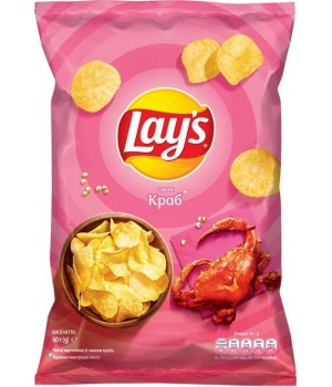 Чіпси картопляні Lay's зі смаком краба 60 г (4823063125291)