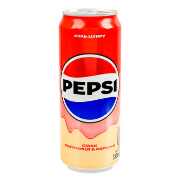 Напиток Pepsi Клубника и сливки безалкогольный сильногазированный ж/б, 330 мл