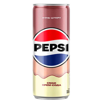 Напиток Pepsi Крем-сода безалкогольный сильногазированный ж/б, 330 мл