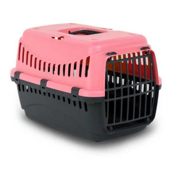 Переноска Bergamo Gipsy 2 large Corall, пластиковая дверца, 58х38х38h см