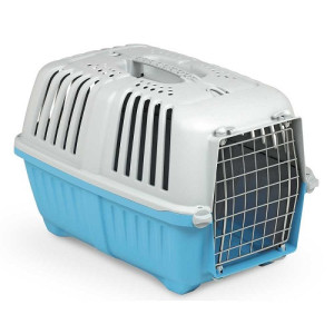 Переноска MPS Pratico3 Metal до 24 кг, 60х40х38 см, синяя/голубая