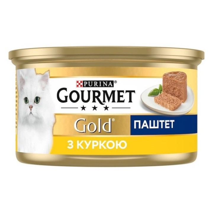 Паштет Gourmet Gold для котів із куркою 85 г (7613031381494)