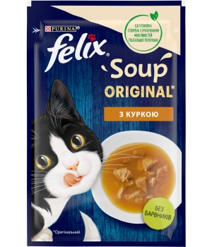 Вологий корм Felix Soup Суп з куркою 48 г (8445290571625)