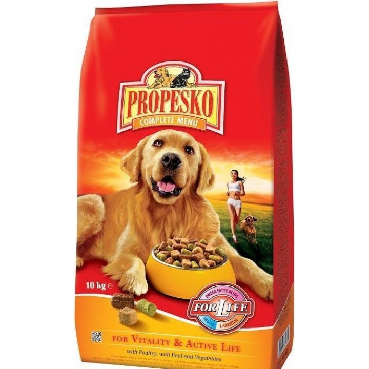Сухий корм Propesco з птицею, яловичиною та овочами для дорослих собак 10 кг (8594014723359)