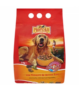 Сухий корм Propesco з птицею, яловичиною та овочами для дорослих собак 3 кг (8594014726275)