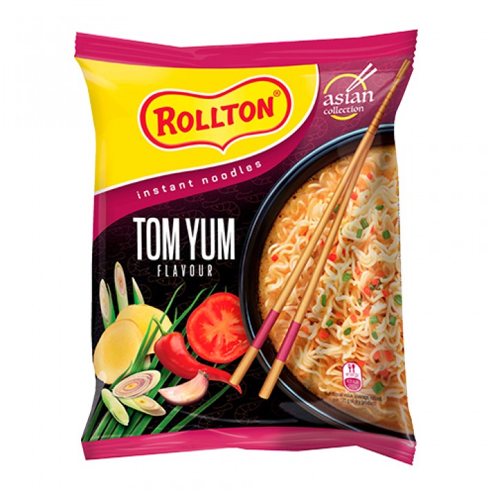 Вермишель быстрого приготовления Rollton со вкусом "Том Ям" пачка 65 г (4820179254563)