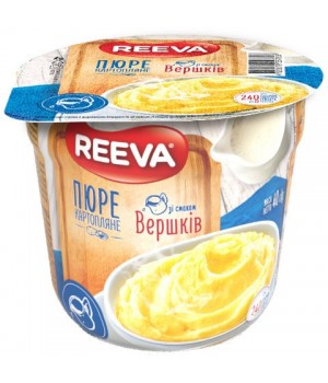 Пюре картофельное Reeva со вкусом сливок (стакан) 40 г (4820179257816)
