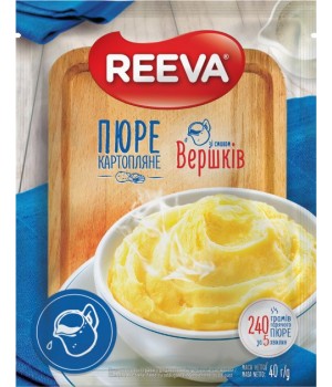 Пюре картофельное Reeva со вкусом сливок 40 г (4820179257847)