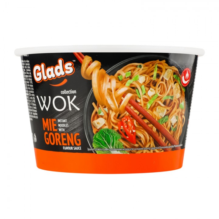 Локшина швидкого приготування GLADS З СОУСОМ MIE GORENG WOK 95 г (4820179259186)