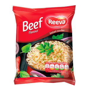 Лапша яичная быстрого приготовления Reeva со вкусом говядины 50 г (4820179256826)