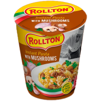 Вироби макаронні швидкого приготування Rollton Instant Pasta З грибами стакан 70г (4820179255041)