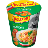 Вироби макаронні швидкого приготування Rollton Instant Pasta З куркою стакан 70г (4820179255737)