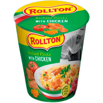 Изделия макаронные быстрого приготовления Rollton Instant Pasta С курицей стакан 70г (4820179255737)