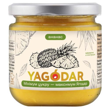 Ананасовый джем с низким содержанием сахара YAGODAR 210 г