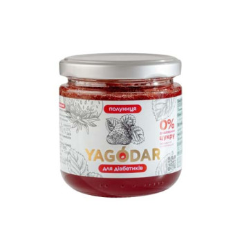 Клубничный джем для диабетиков без сахара YAGODAR 210 г 