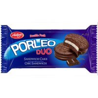 Пирожное-сэндвич Aldiva Porleo Duo с какао в шоколадной глазури и начинкой маршмелоа 46г (8682718412782)