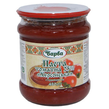 Томатная паста 25% "Барва" 480 г (4820217900230)