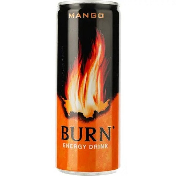 Напиток энергетический безалкогольный Burn Mango, 250 мл (5060466519602)