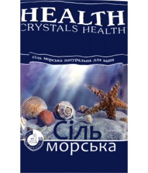 Сіль морська  натуральна "Crystals Health" для ванн 1кг  (4820106490194)