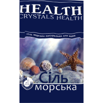 Соль морская  натуральная "Crystals Health" для ванн 1кг (4820106490194)