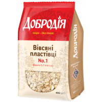 Пластівці вівсяні  Добродія №1 0,4 кг (4820182200045)
