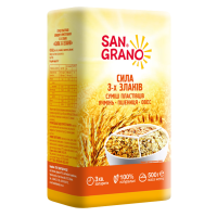 Суміш пластівців San Grano Сила 3х злаків 500г (4820182200885)