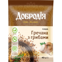 Каша Добродія гречана з грибами 40 г (4820182202261)