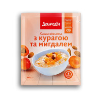 Каша овсяная с курагой и миндалем Добродия 40 г (4820182202872)
