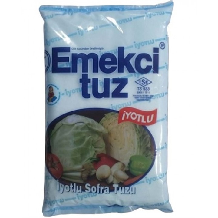 Сіль виварна Emekci tuz харчова йодована 750 г (8697405070039)