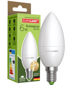 Світлодіодна лампа EUROLAMP CL 6W E14 3000K (LED-CL-06143(P)) 