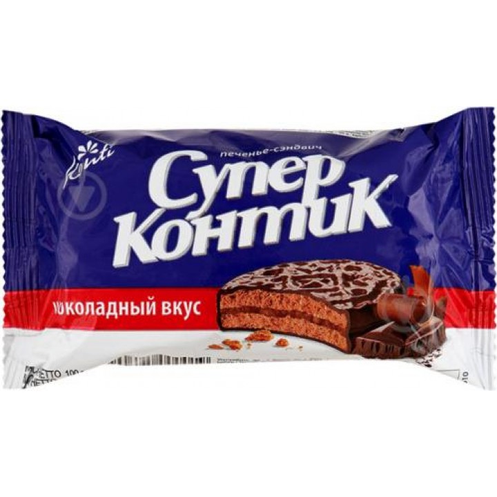 Печиво-сендвіч Konti СуперКонтік Шоколадний смак 100 г (4823012232049)