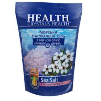 Соль морская  натуральная  "Crystals Health" для ванн Чайное дерево 500 г (4820106490231)