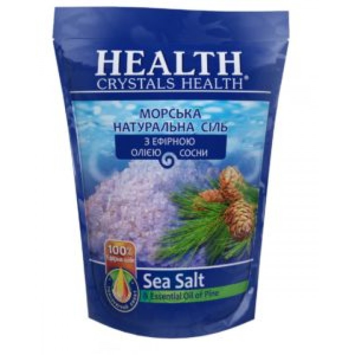 Сіль морська  натуральна  "Crystals Health" для ванн Сосна 500 г (4820106490224)