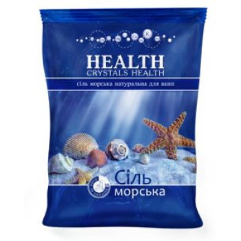 Соль морская натуральная  "Crystals Health" для ванн Эвкалипт 500 г (4820106490248)