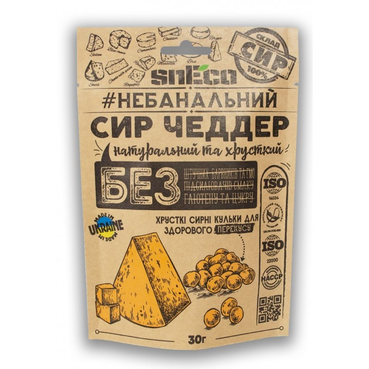 Сыр сушеный  snEco Чеддер 30 г (4823095814347)